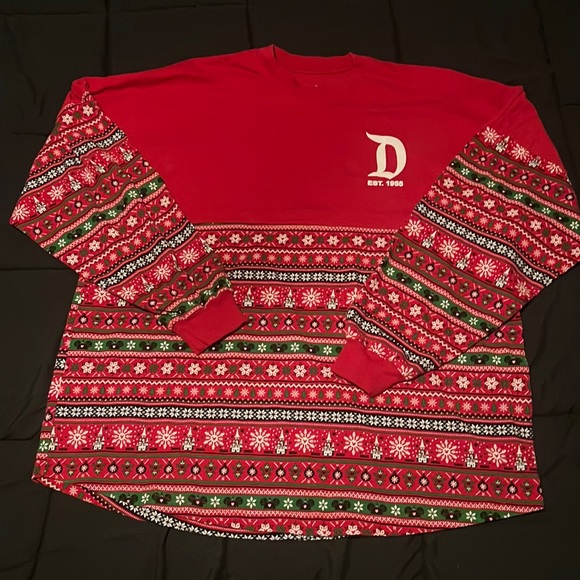 Disney Other - Disney, red, XL men’s spirit jersey holiday edition
